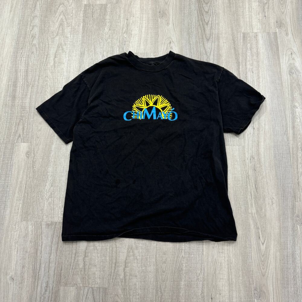 Vintage Chimayo Shirt Men's Extra Large Black 90s Single Stitch New Mexico USA